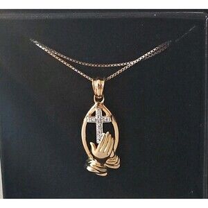 New Sterling Silver Gold Tone 2.6mm Rope Chain Diamonds Necklace 23”